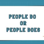 People Do or People Does