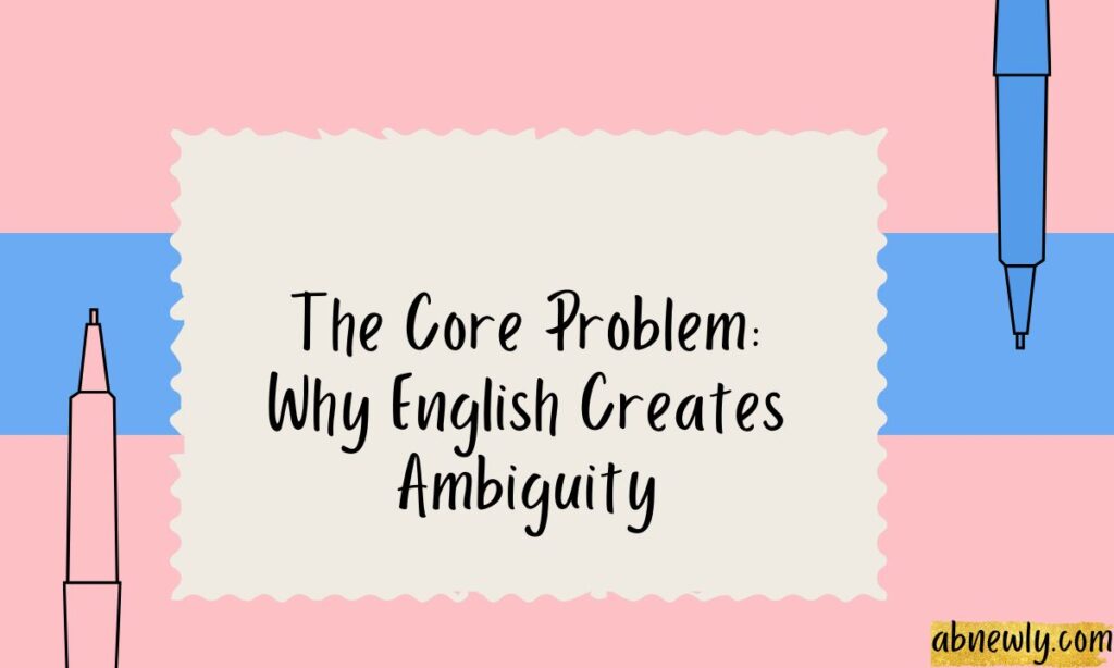 The Core Problem Why English Creates Ambiguity