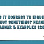 Is It Correct to Inquire About Something Meaning, Grammar & Examples (2026)