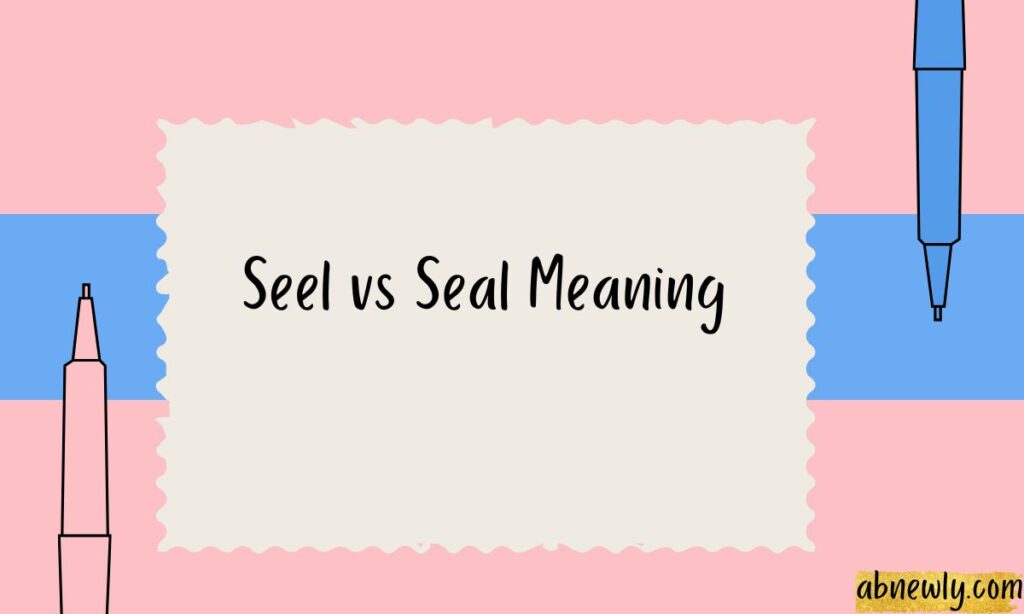 Seel vs Seal Meaning